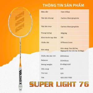 Vợt cầu lông DAS X SUPER LIGHT 76