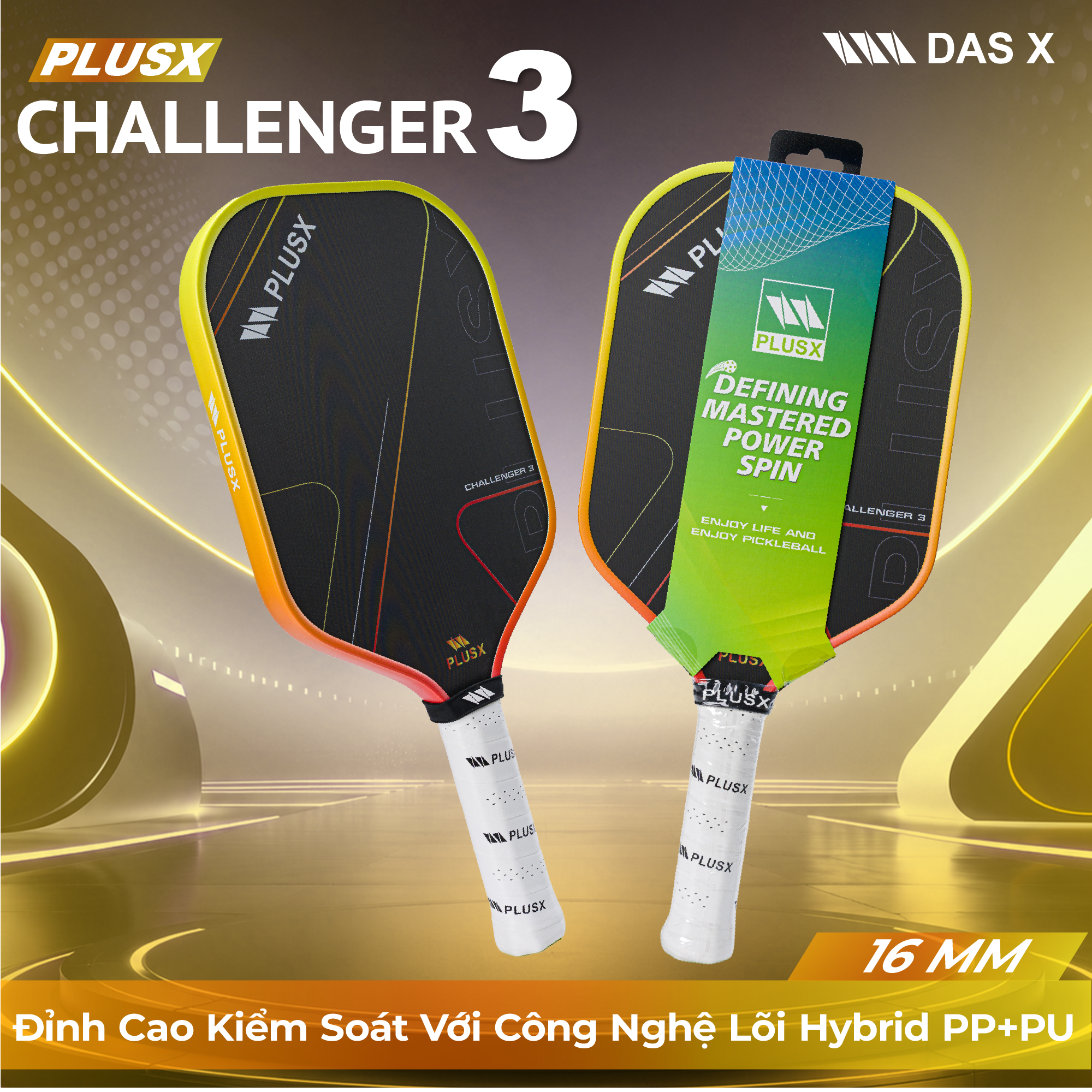 Vợt Pickleball_PLUSX CHALLENGER 3 - 16MM
