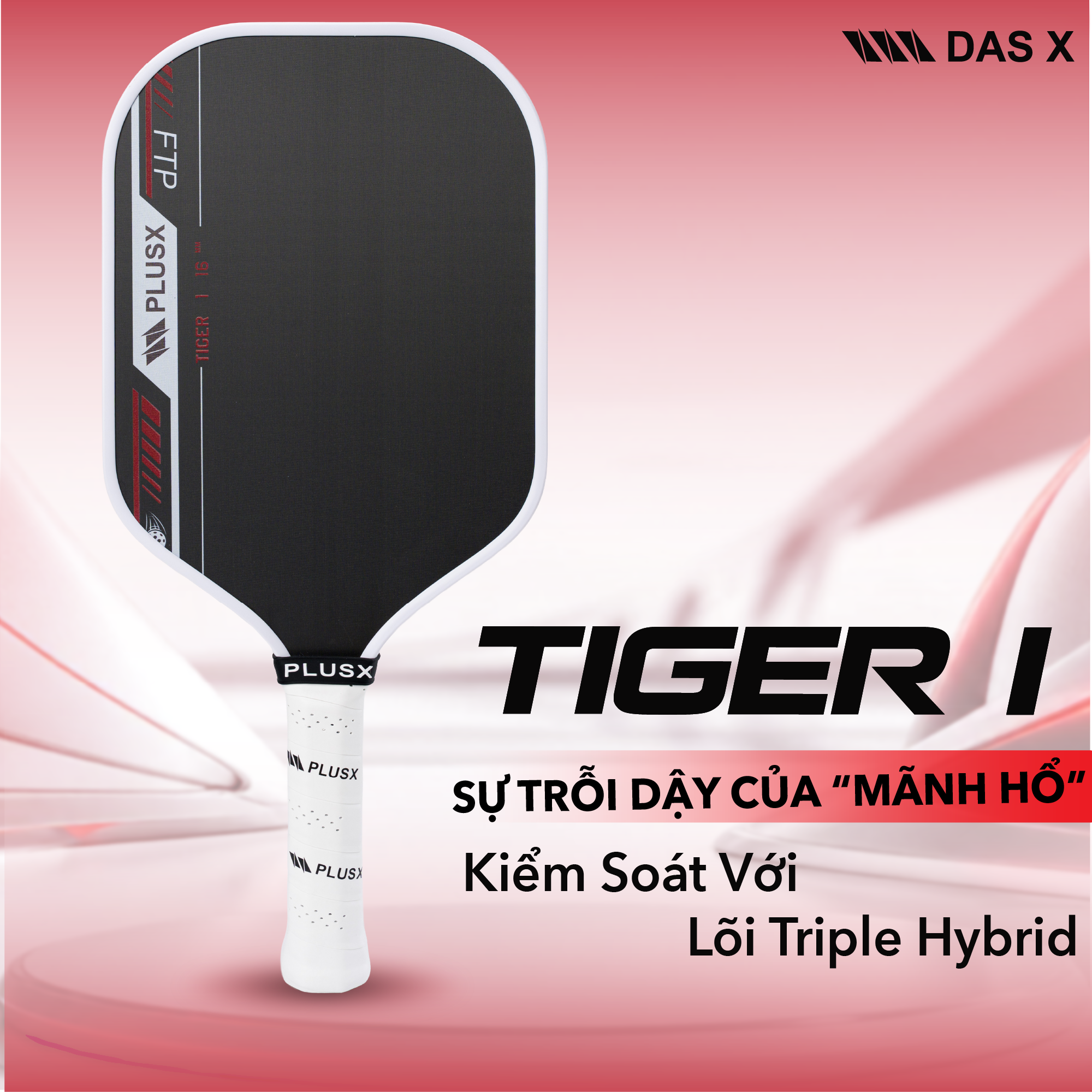 Vợt Pickleball PLUSX TIGER I - 16MM