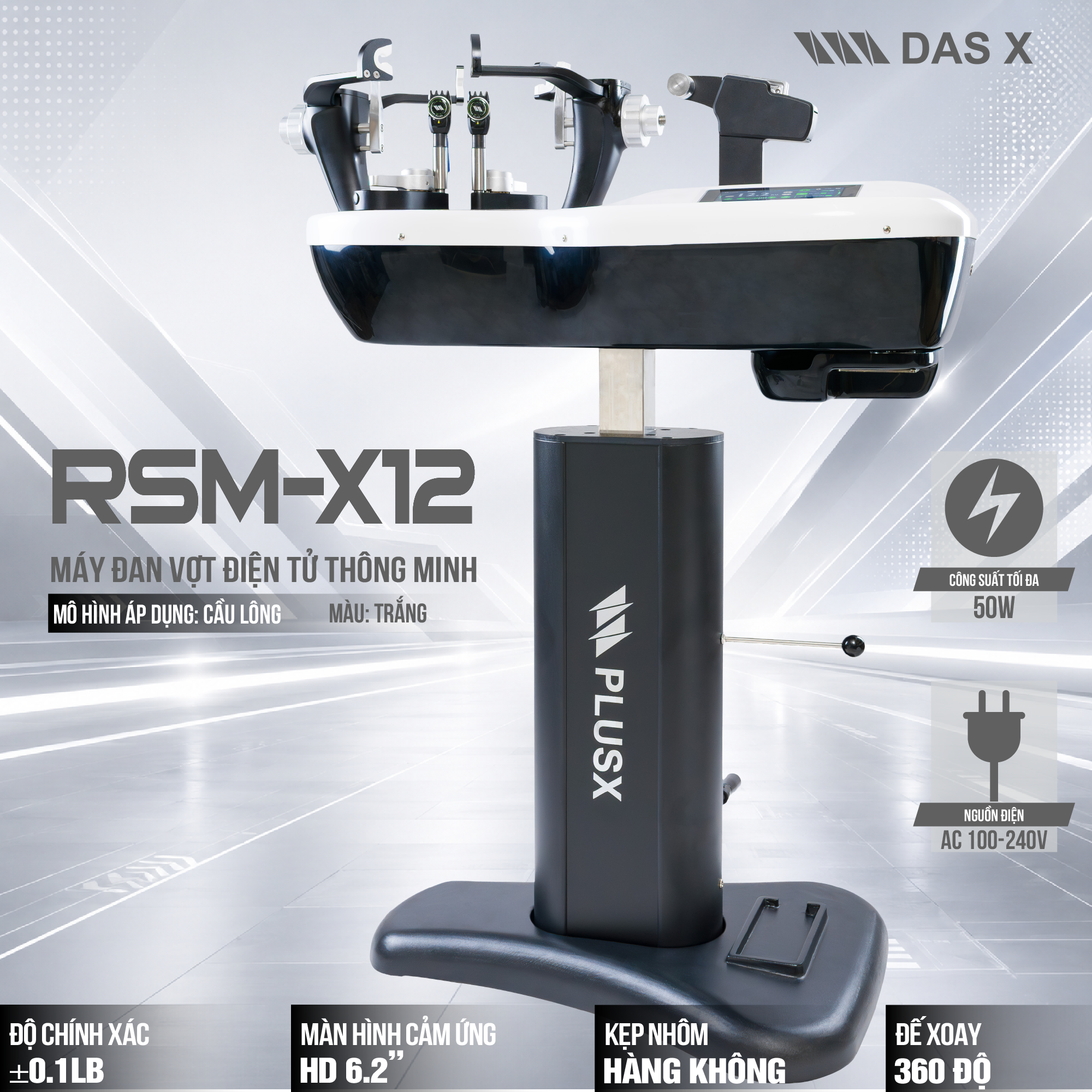 Máy Đan Vợt Điện Tử Thông Minh DAS X - RSM-X12.