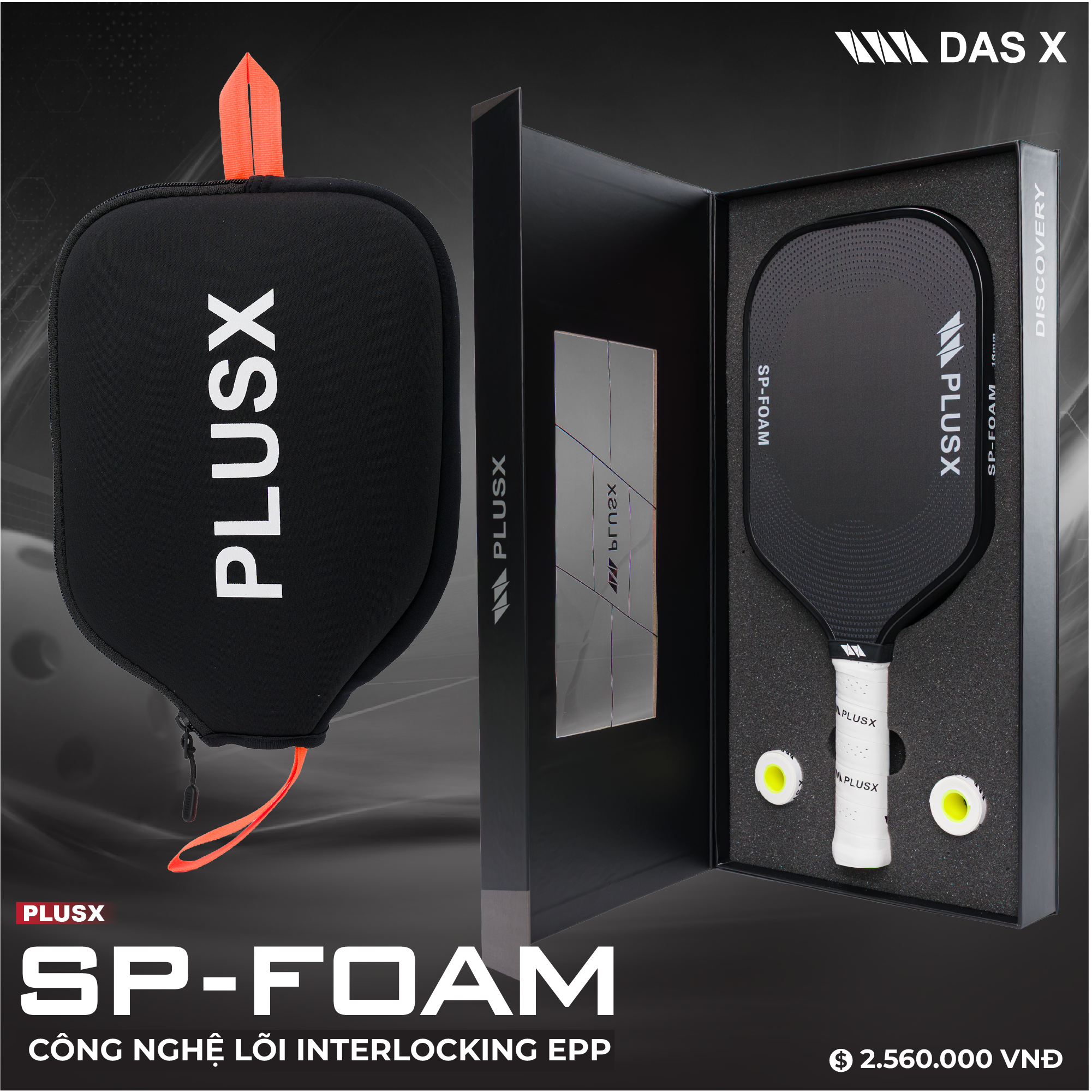 Vợt Pickleball PLUSX SP-FOAM - 16MM