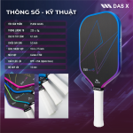 Vợt Pickleball_PLUSX Uzii-4S - 14MM