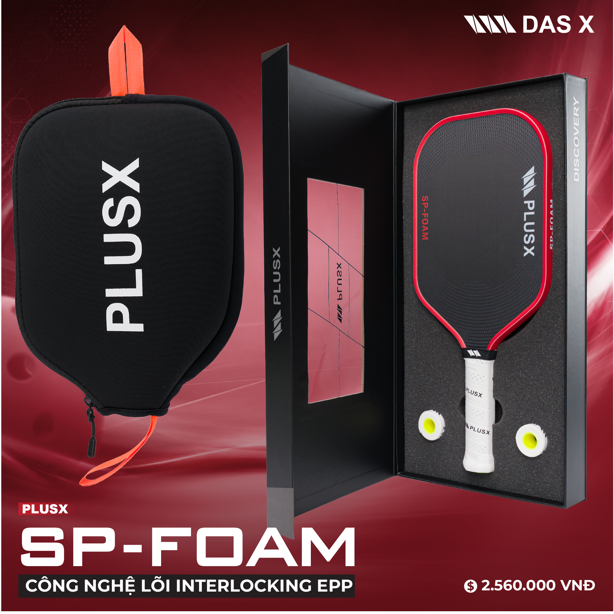 Vợt Pickleball PLUSX SP-FOAM - 16MM