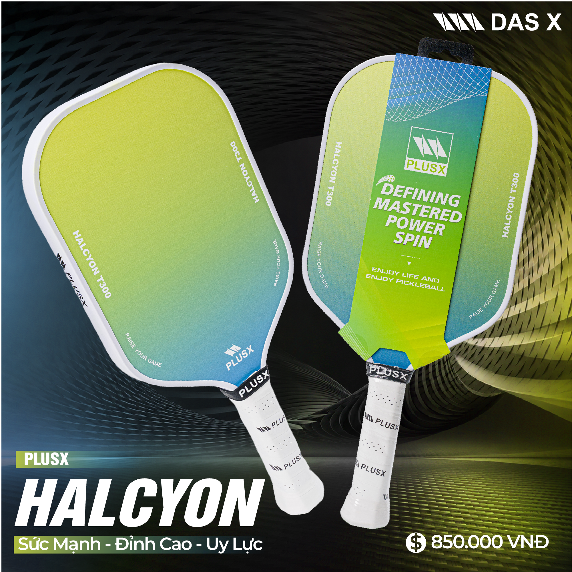 Vợt Pickleball PLUSX HALCYON - 16MM