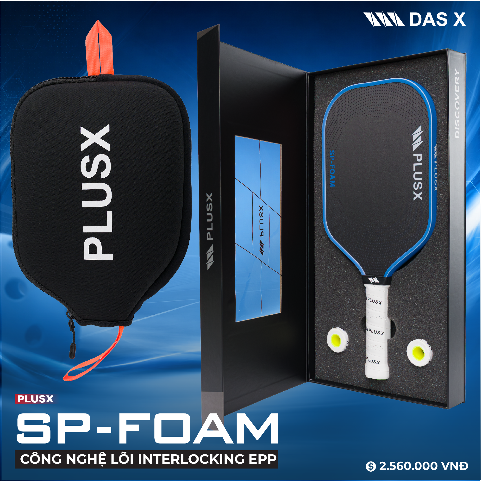 Vợt Pickleball PLUSX SP-FOAM - 16MM