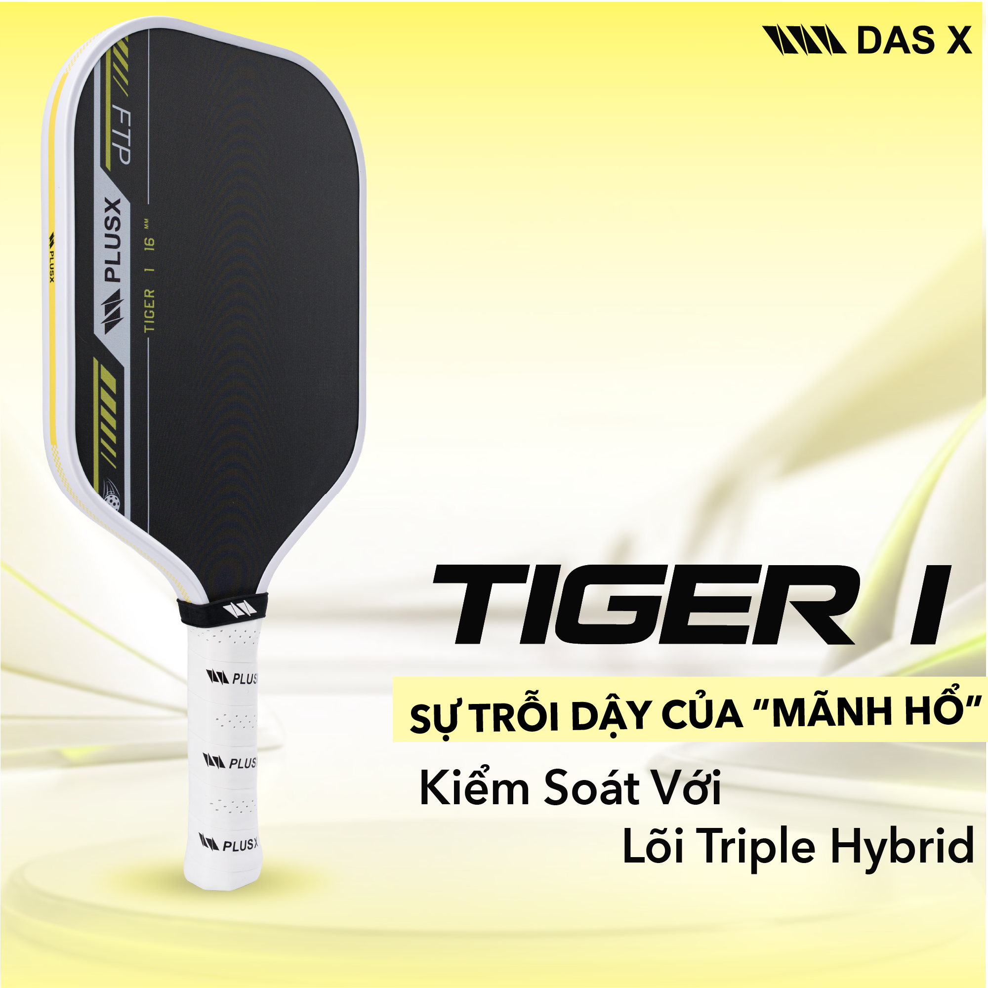 Vợt Pickleball PLUSX TIGER I - 16MM