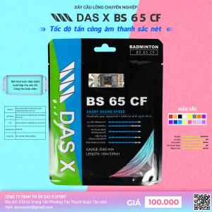 Dây vợt cầu lông bộ DAS X BS 65 CF - hồng xanh lơ