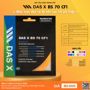 Dây vợt cầu lông bộ DAS X BS 70 CF1 - Cam vàng