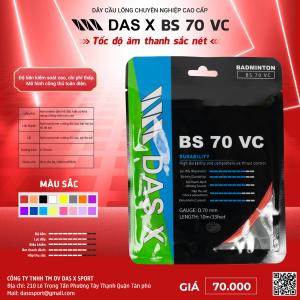 Dây vợt cầu lông bộ DAS X BS 70 VC - Đỏ