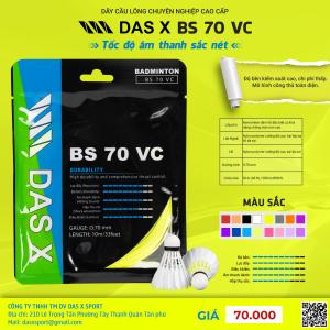 Dây vợt cầu lông bộ DAS X BS 70 VC - Chuối