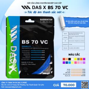 Dây vợt cầu lông bộ DAS X BS 70 VC - Xanh