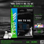 Dây vợt cầu lông bộ DAS X BS 75 VC - Đen