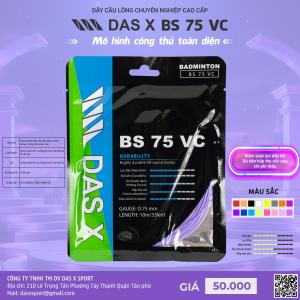 Dây vợt cầu lông bộ DAS X BS 75 VC - Tím