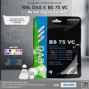 Dây vợt cầu lông bộ DAS X BS 75 VC - Xám