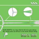 Vợt cầu lông DAS X 362 - Lá nhạt trắng