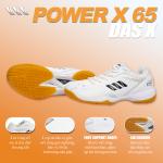 Giày Cầu Lông DAS X POWER X 65 - Trắng bạc