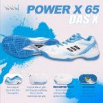 Giày Cầu Lông DAS X POWER X 65 - Trắng xanh