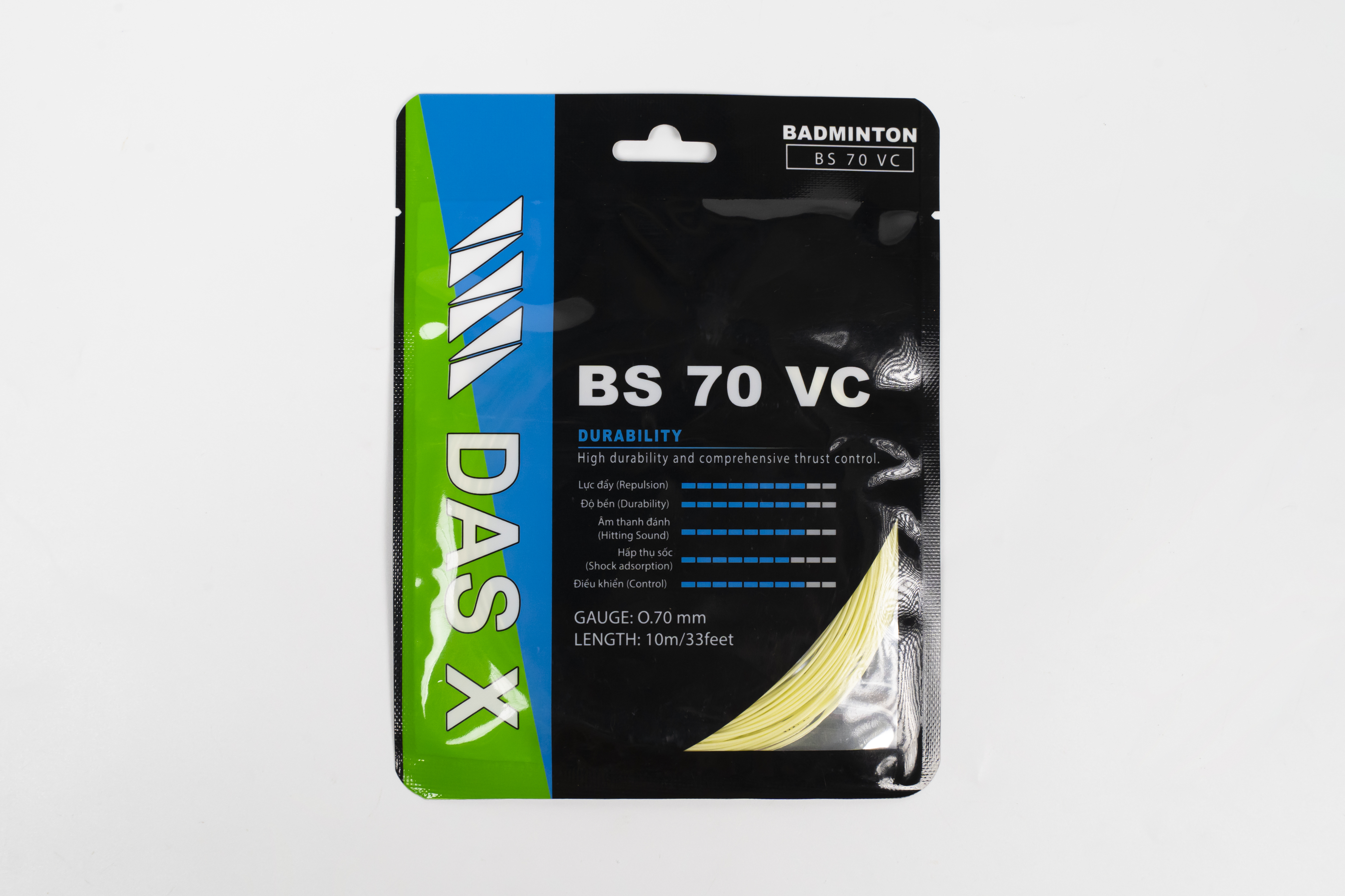 Dây vợt cầu lông bộ DAS X BS 70 VC - hổ phách