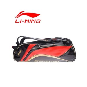 Túi Cầu Lông Lining ABJJ 054-1 Xám Đỏ (3 Ngăn)