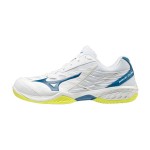 Giày Cầu Lông Mizuno Wave Claw - Trắng Xanh Vàng