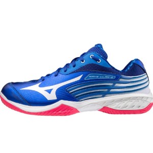 Giày Cầu Lông Mizuno Wave Claw 2 - Xanh Trắng Hồng