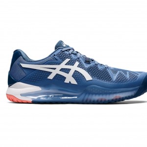 GIÀY TENNIS ASICS GEL RESOLUTION 8 (BLUE HARMONY / WHITE)