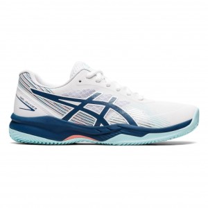 GIÀY TENNIS ASICS GEL GAME 8 WOMEN (WHITE / LIGHT INDIGO)