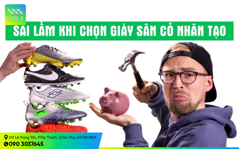 Sai lầm thường gặp trong cách chọn giày đá bóng sân cỏ nhân tạo
