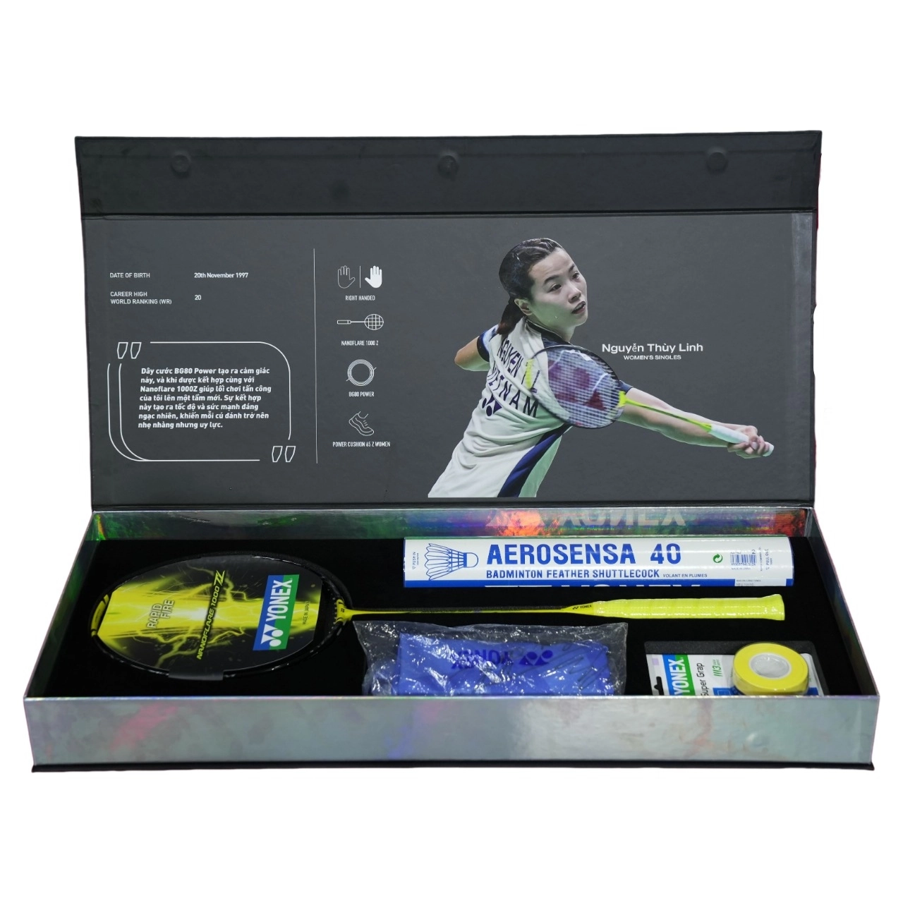 Set vợt cầu lông Yonex Nanoflare 1000Z Nguyễn Thùy Linh chính hãng