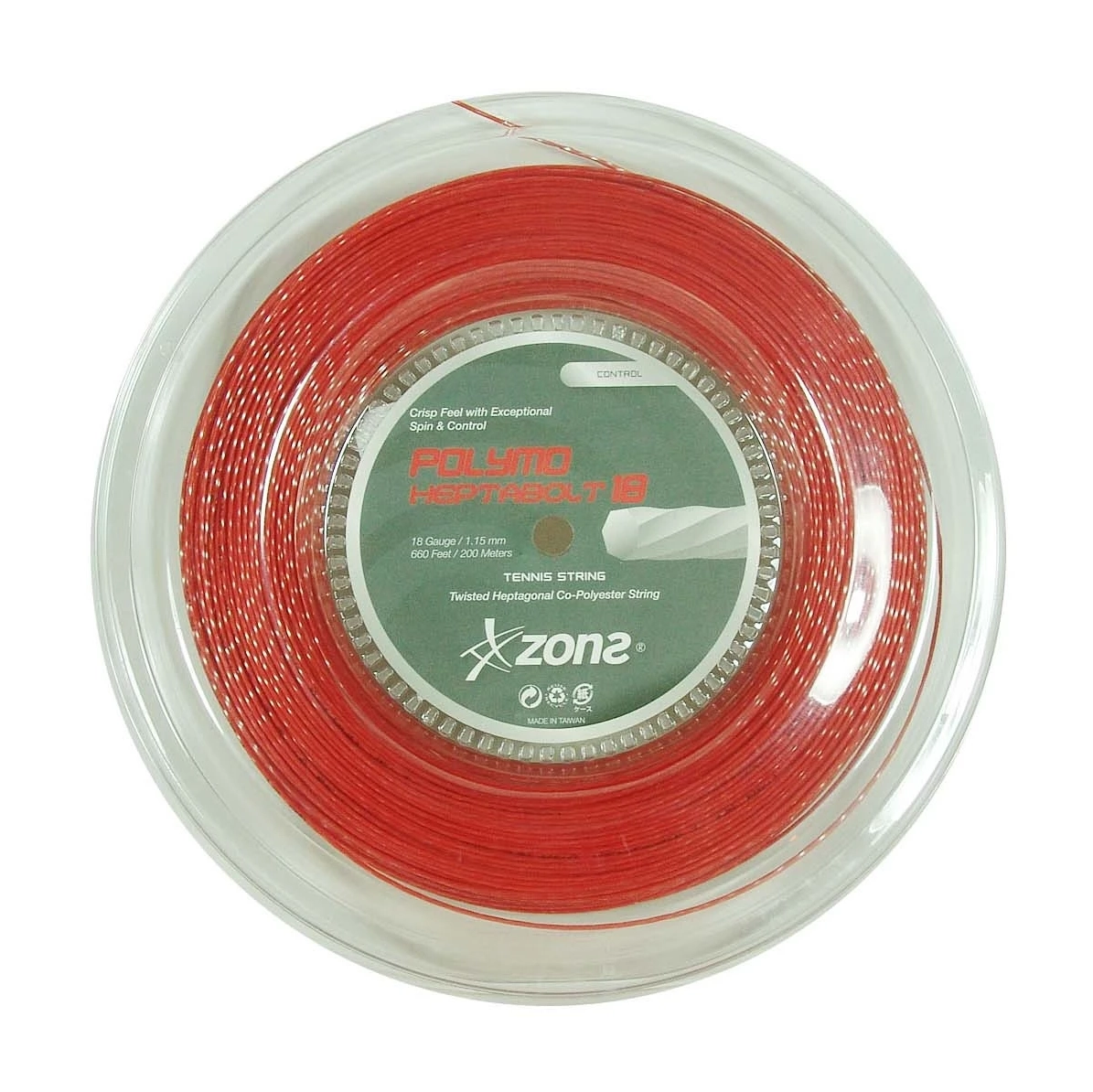 Cước Tennis Zons Polymo HeptaBolt 18 Đỏ