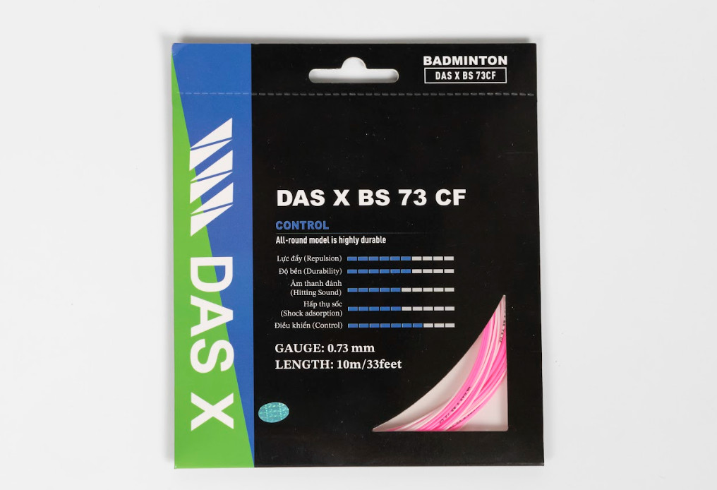 Dây cầu lông DAS X BS 73 CF - Hồng trắng