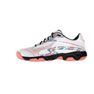 Giày Cầu Lông Mizuno Wave Thunderstorm - Trắng Hồng Chính Hãng