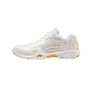 Giày Cầu Lông Mizuno Wave Claw Pro - Trắng Vàng Chính Hãng