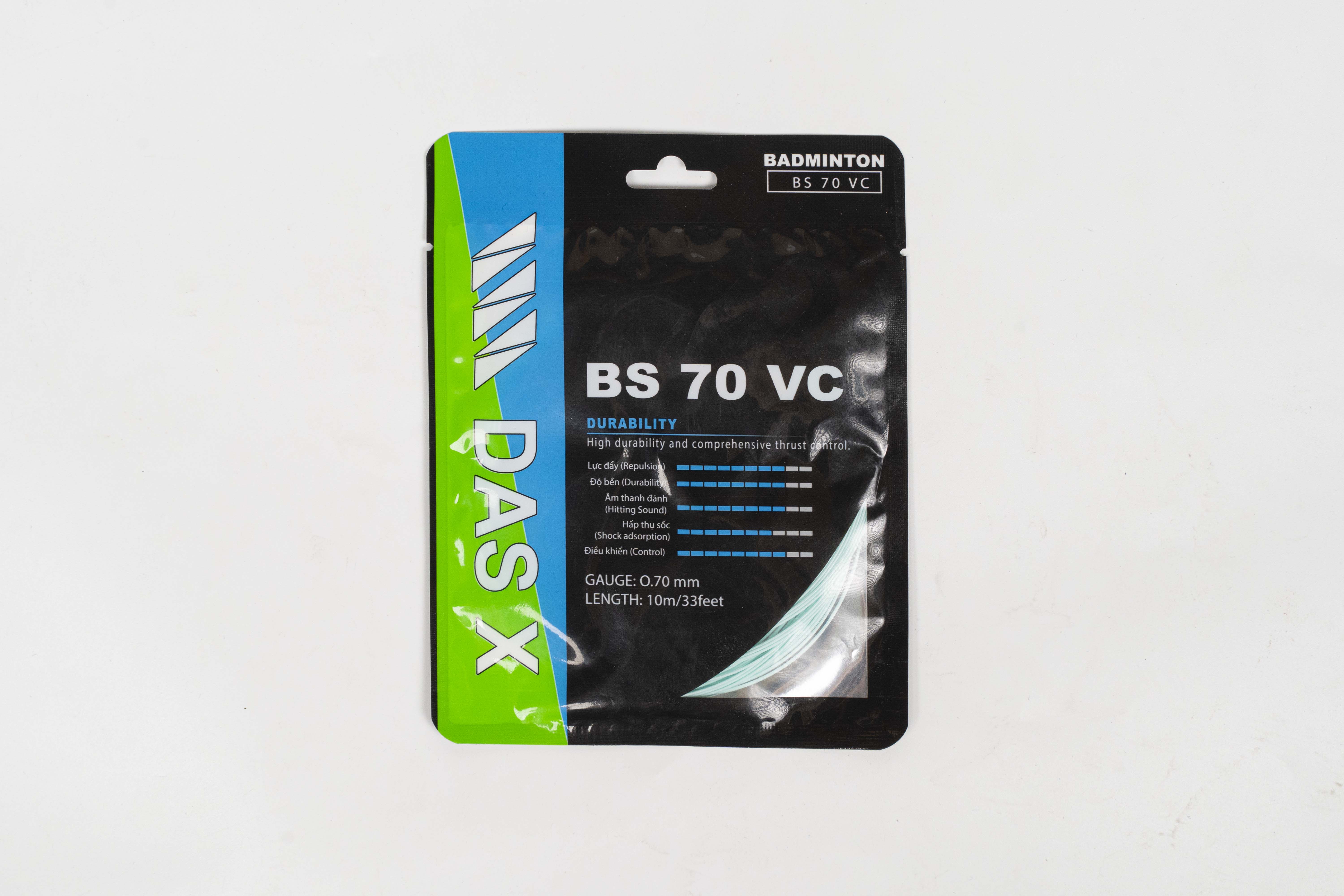 Dây vợt cầu lông bộ DAS X BS 70 VC - Xanh tiffany