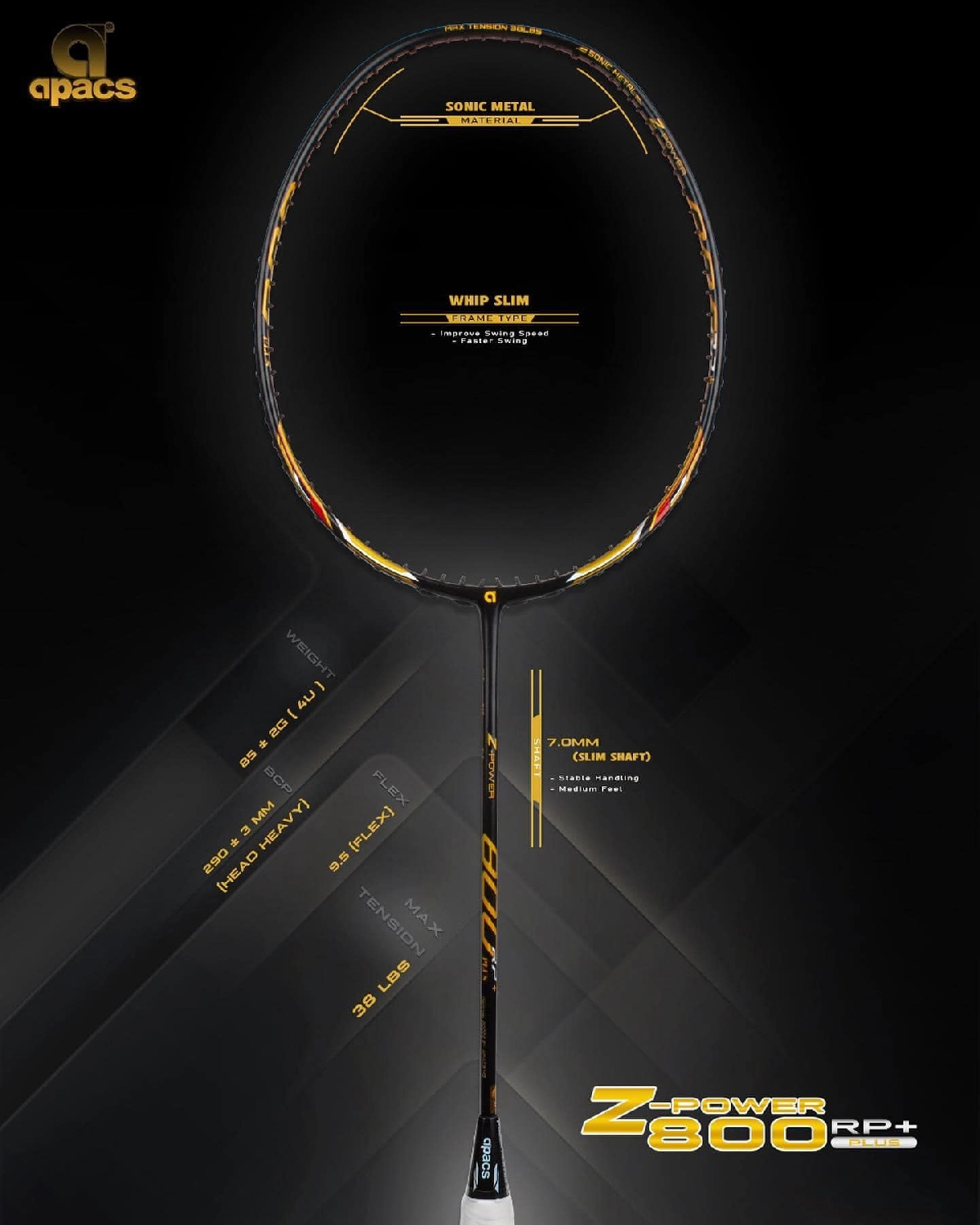 Vợt cầu lông Apacs Z-Power 800 RP+ chính hãng