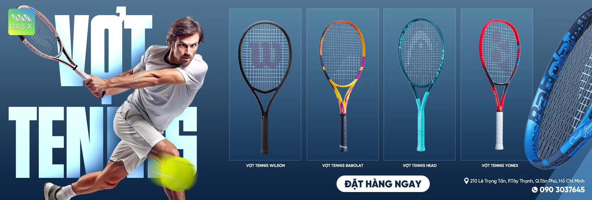 Banner Ads vợt tennis